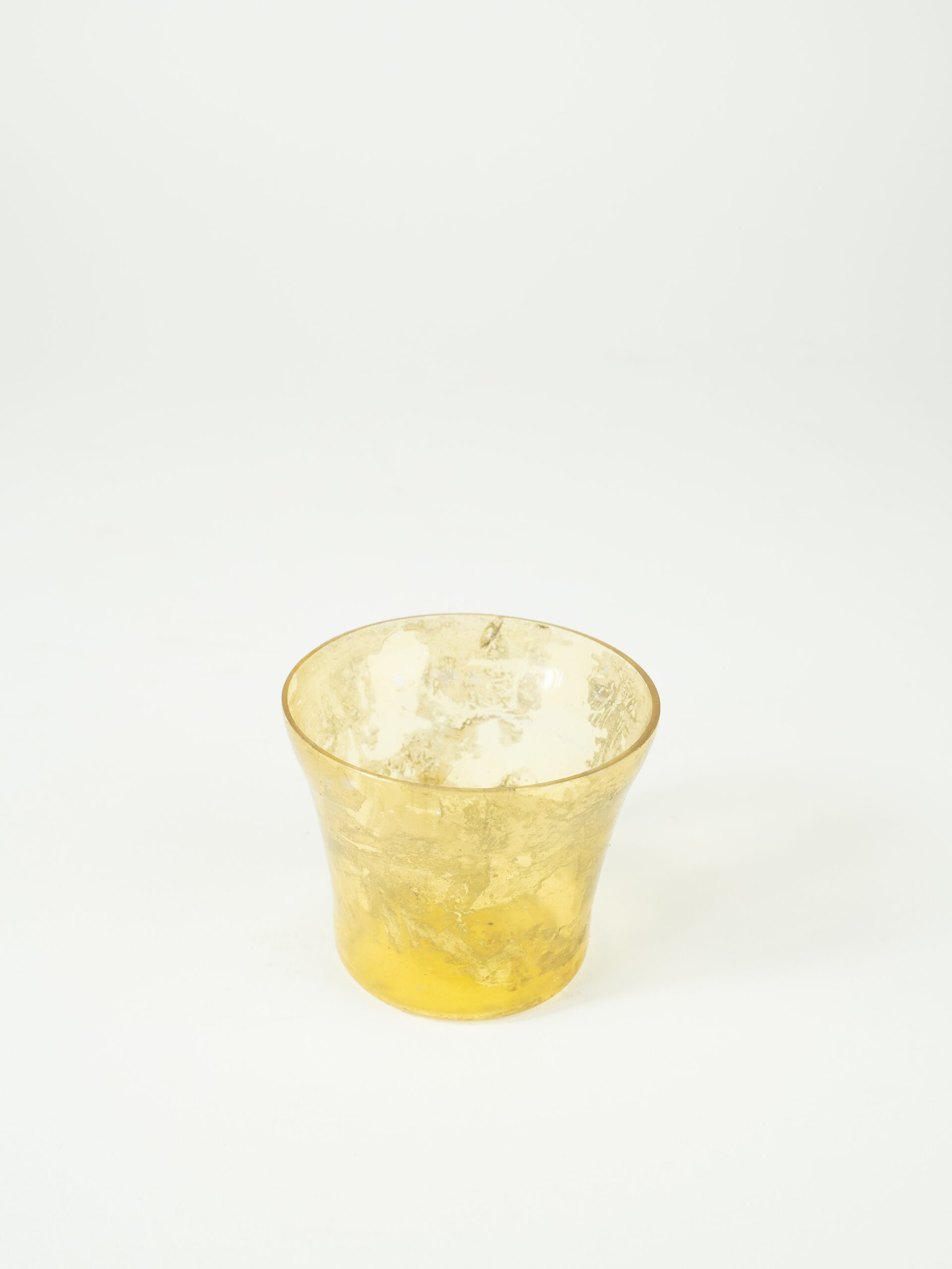 GOLD ANTIQUE GLASS VOTIVE W/ INSERT