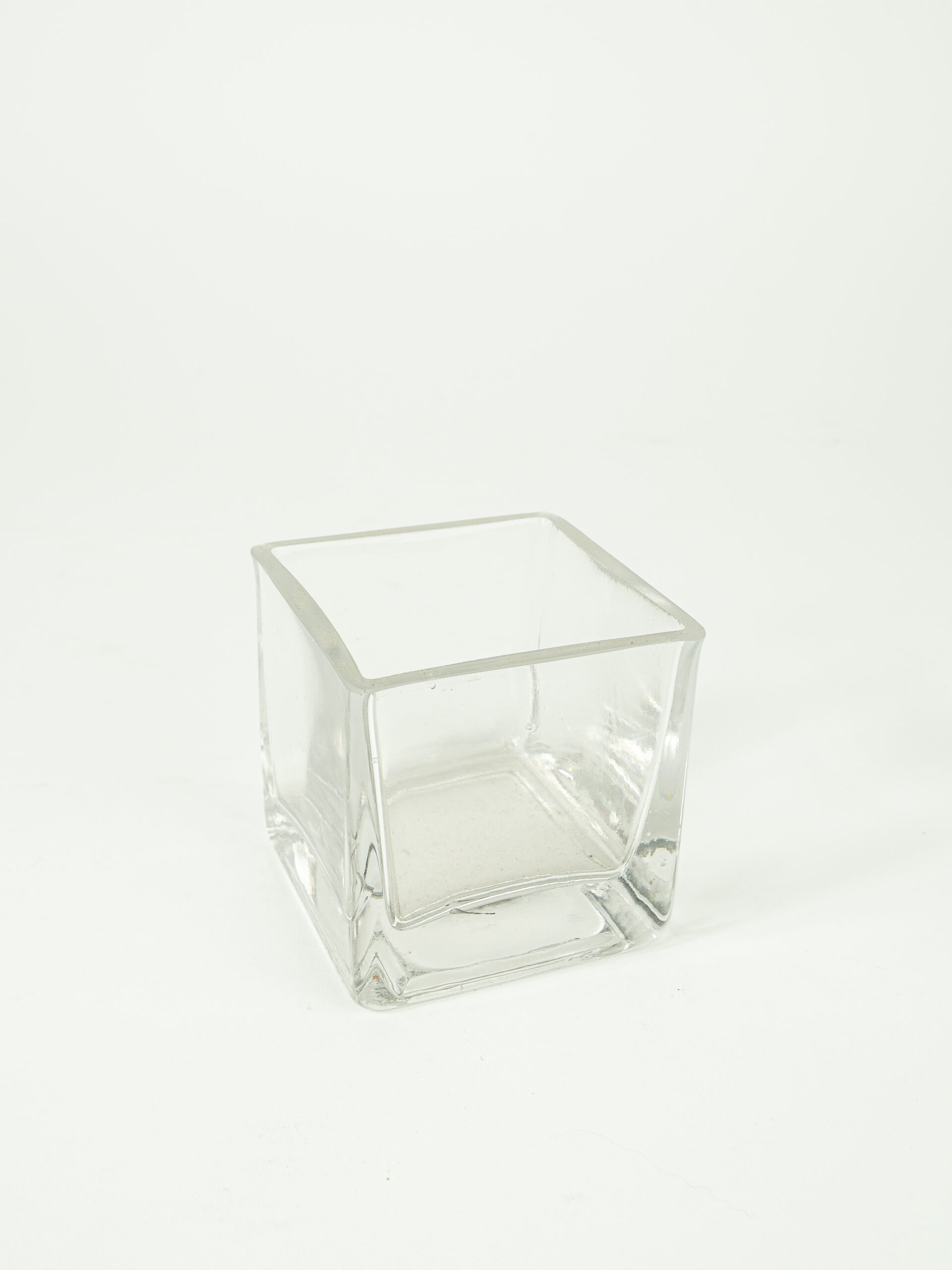 SQUARE GLASS VOTIVE 3" W/ INSERT