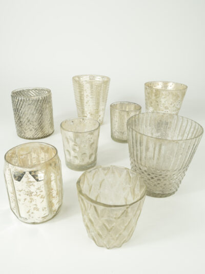ASSORTED MERCURY VOTIVE W/ INSERT
