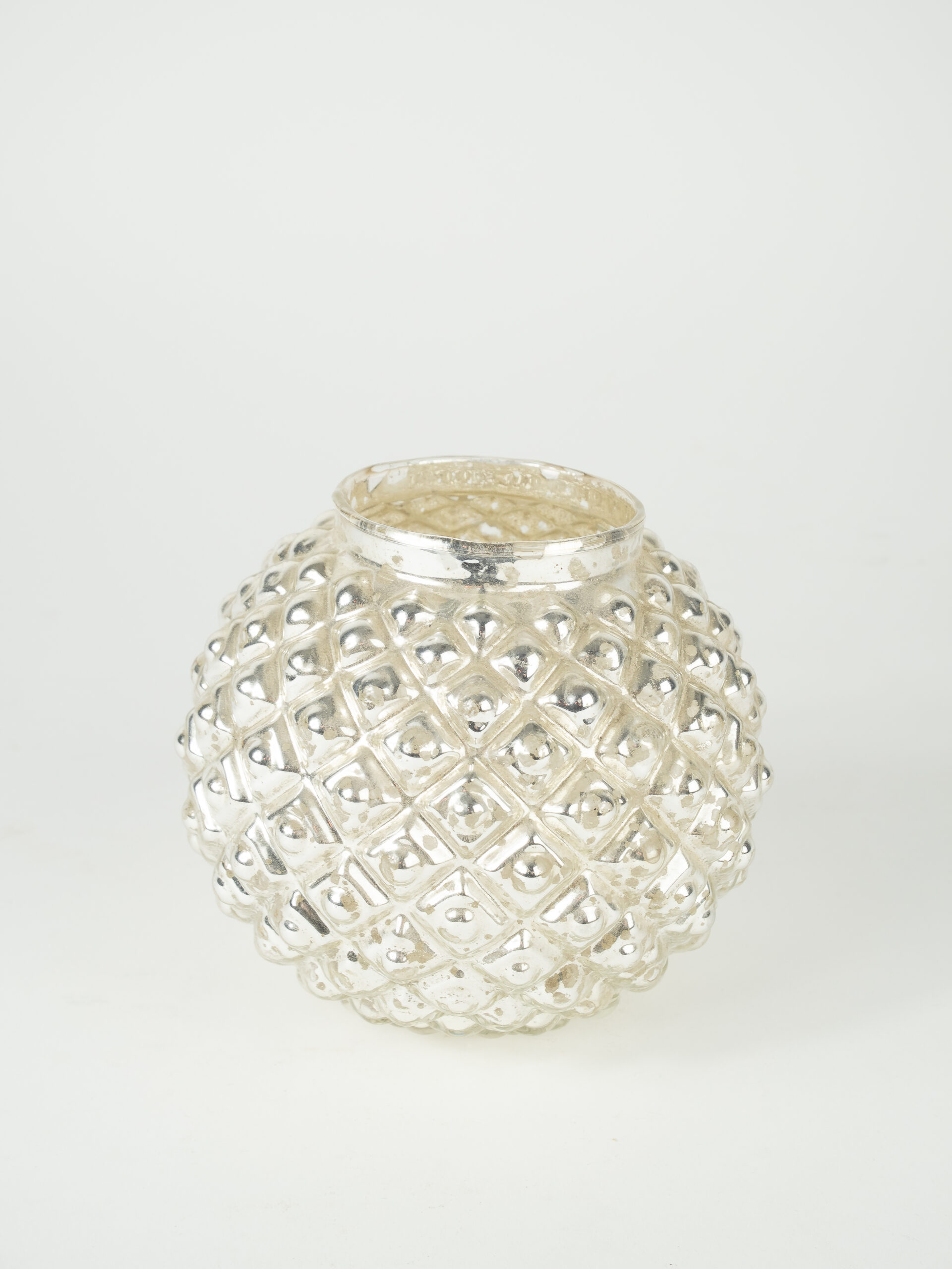 SILVER MERCURY BALL VASE