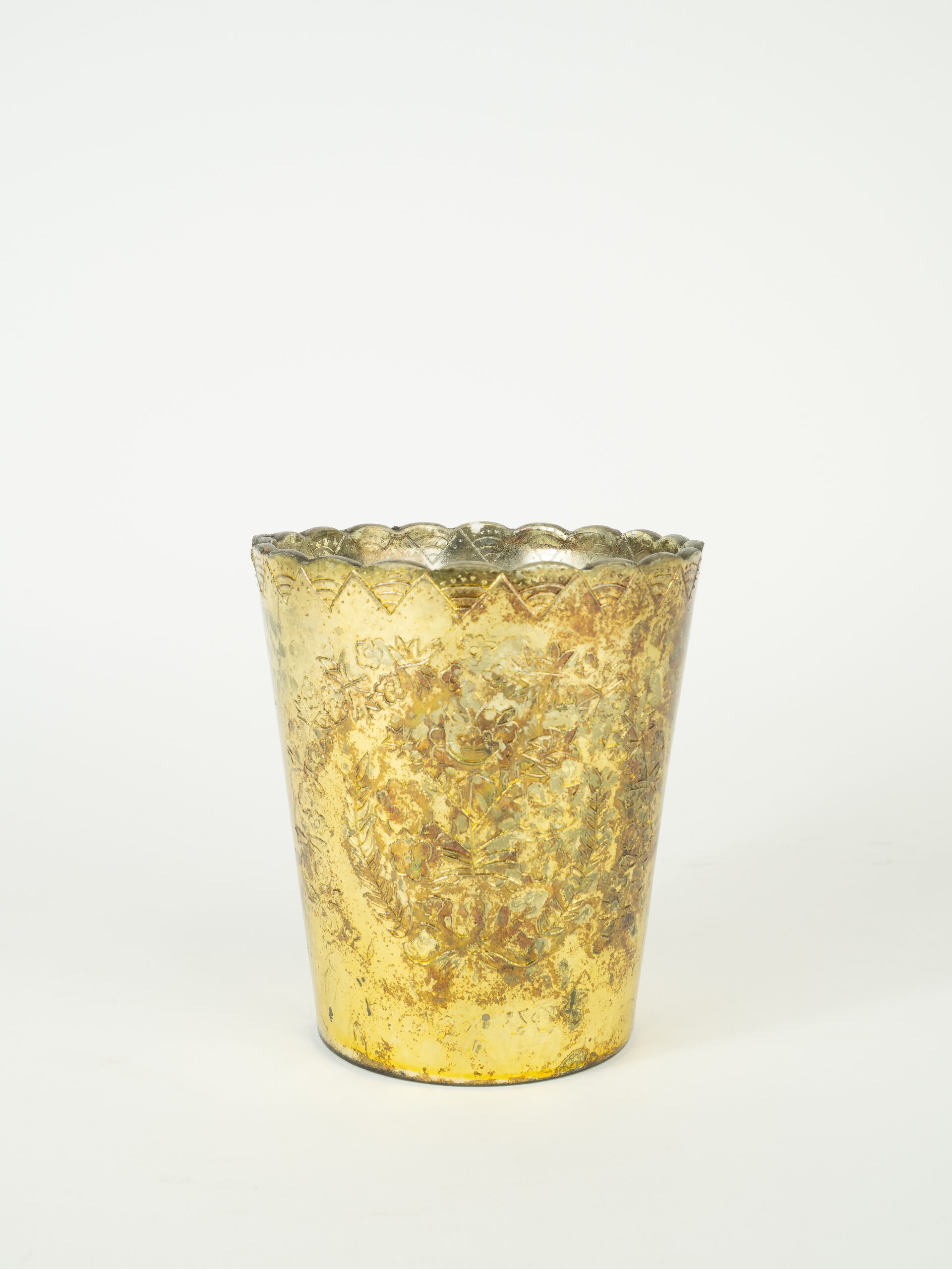GOLD DESIRAY VASE 5" X 6"