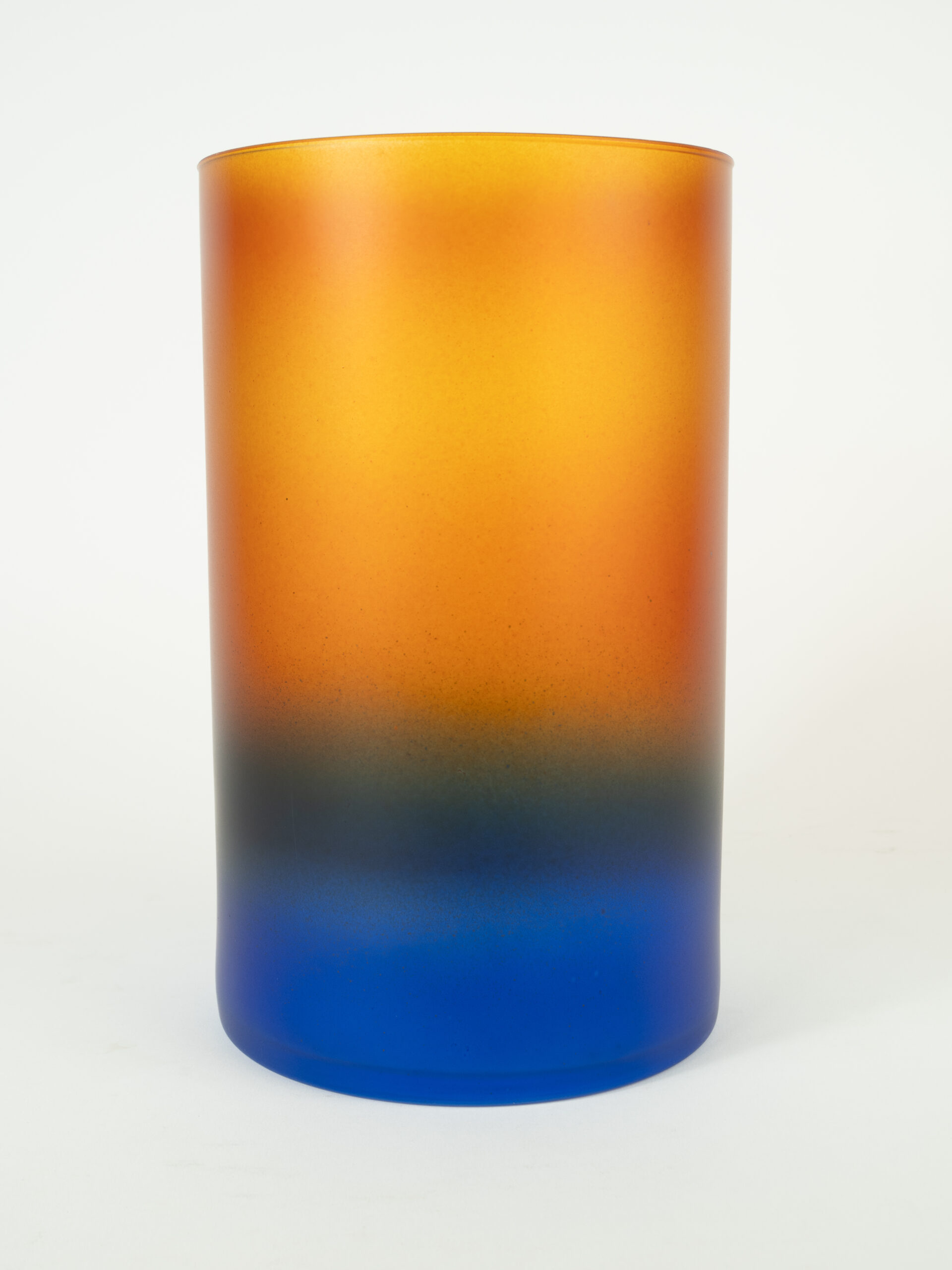 ORANGE & BLUE VASE 10"X6"