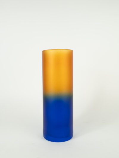 ORANGE & BLUE VASE 12"X4.5"