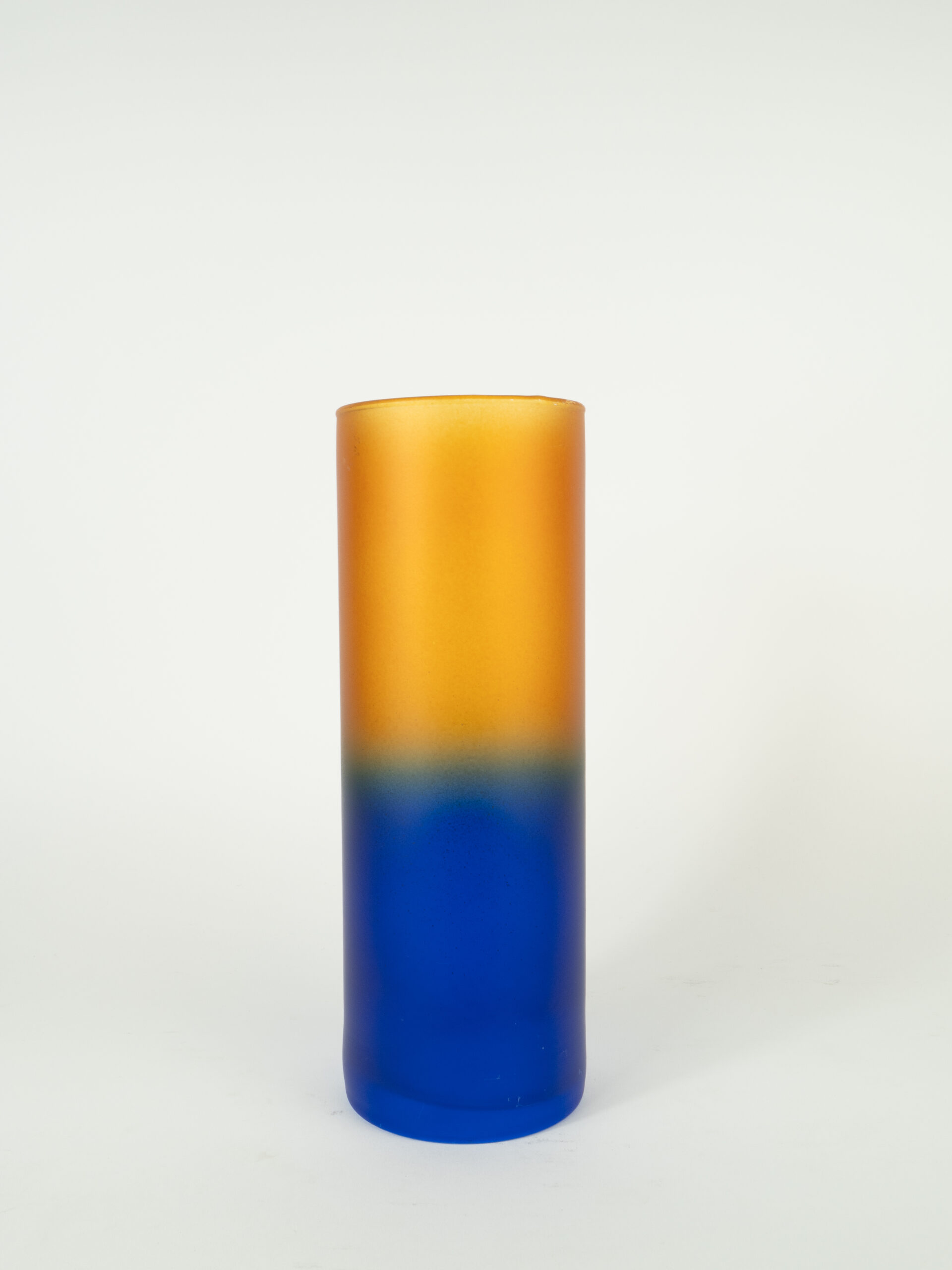 ORANGE & BLUE VASE 12"X4.5"