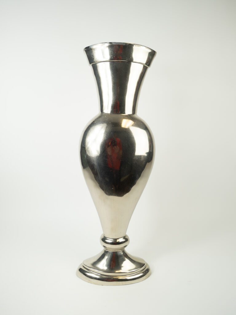 SILVER SILHOUETTE VASE 6.5"X30.5"