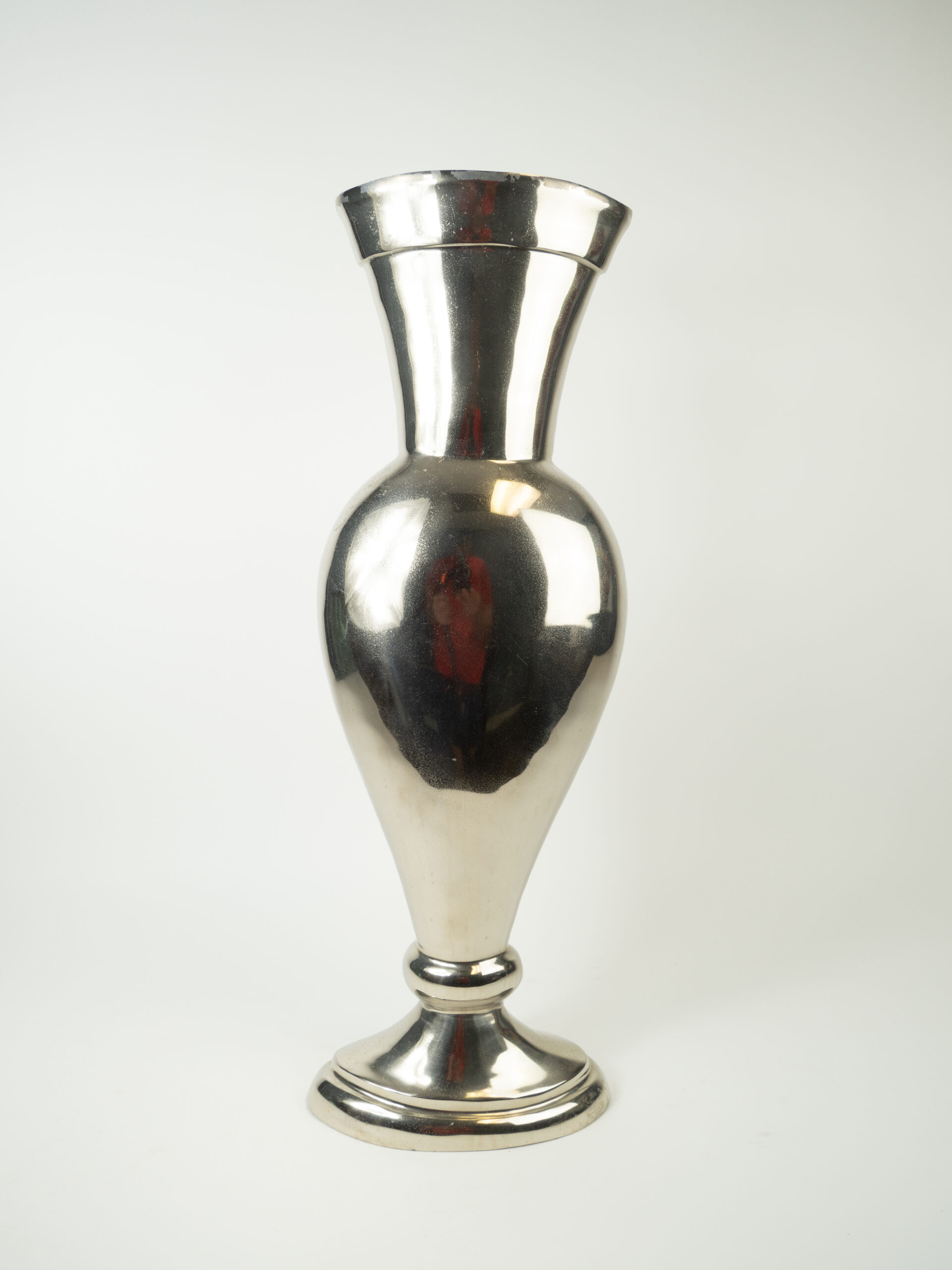 SILVER SILHOUETTE VASE 6.5"X30.5"
