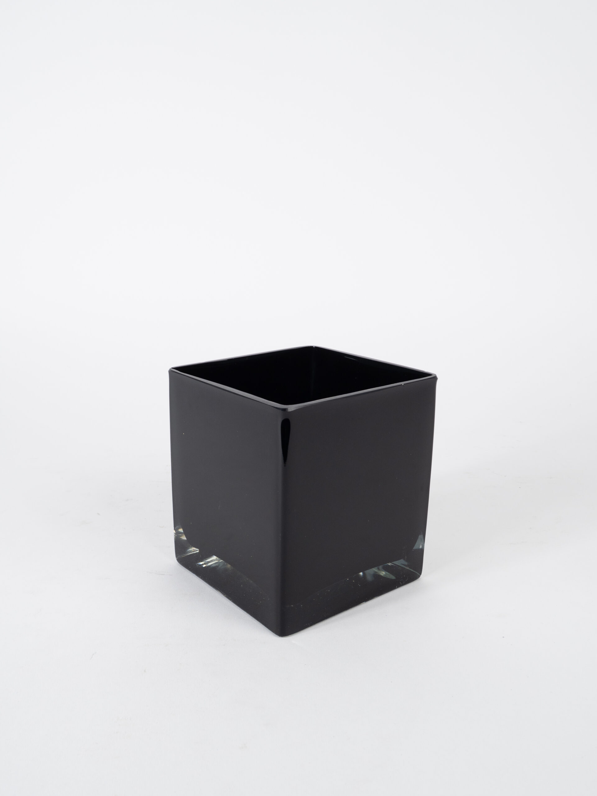 BLACK SQUARE VASE 4.5" X 4.5"