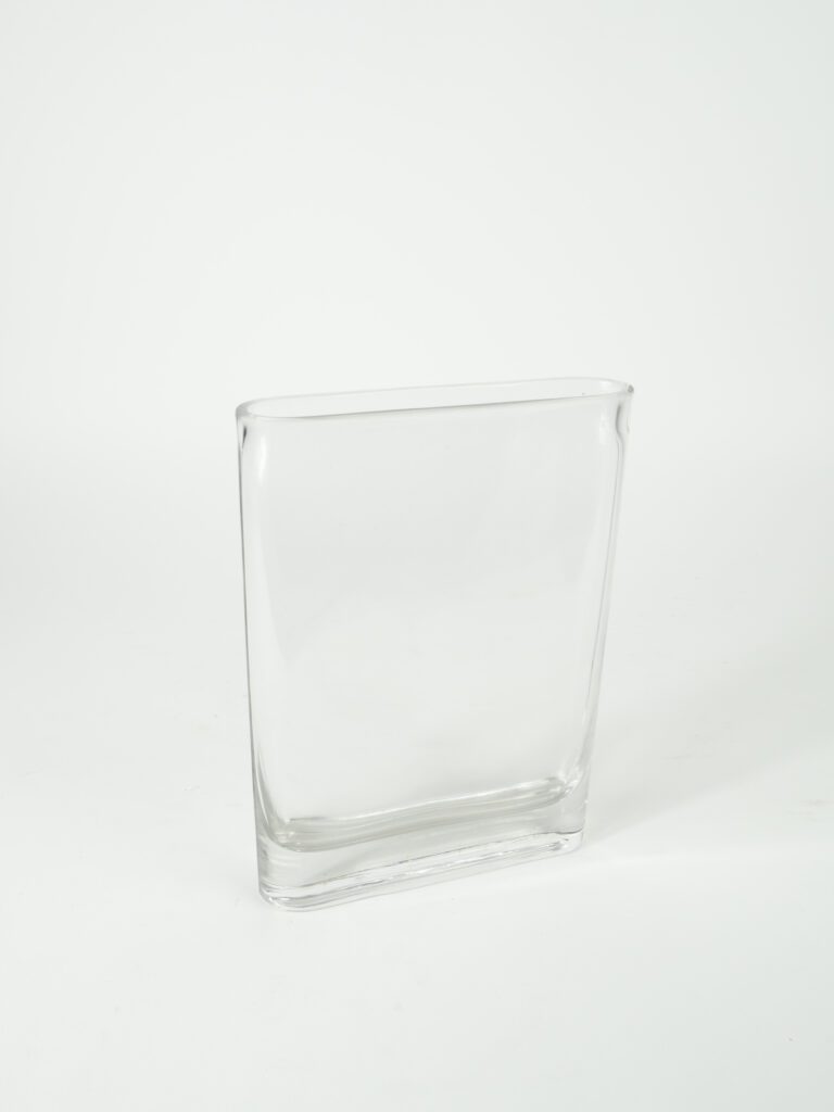GLASS VASE 10" X 7" X 1.5"