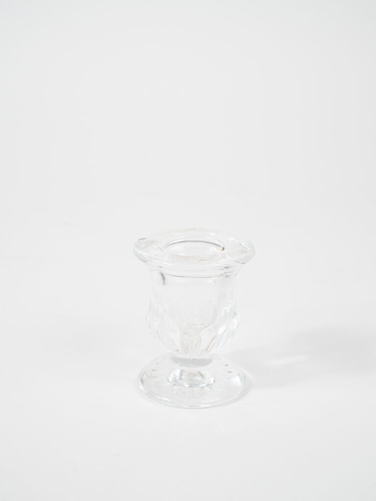 GLASS CANDLESTICK 2.5"