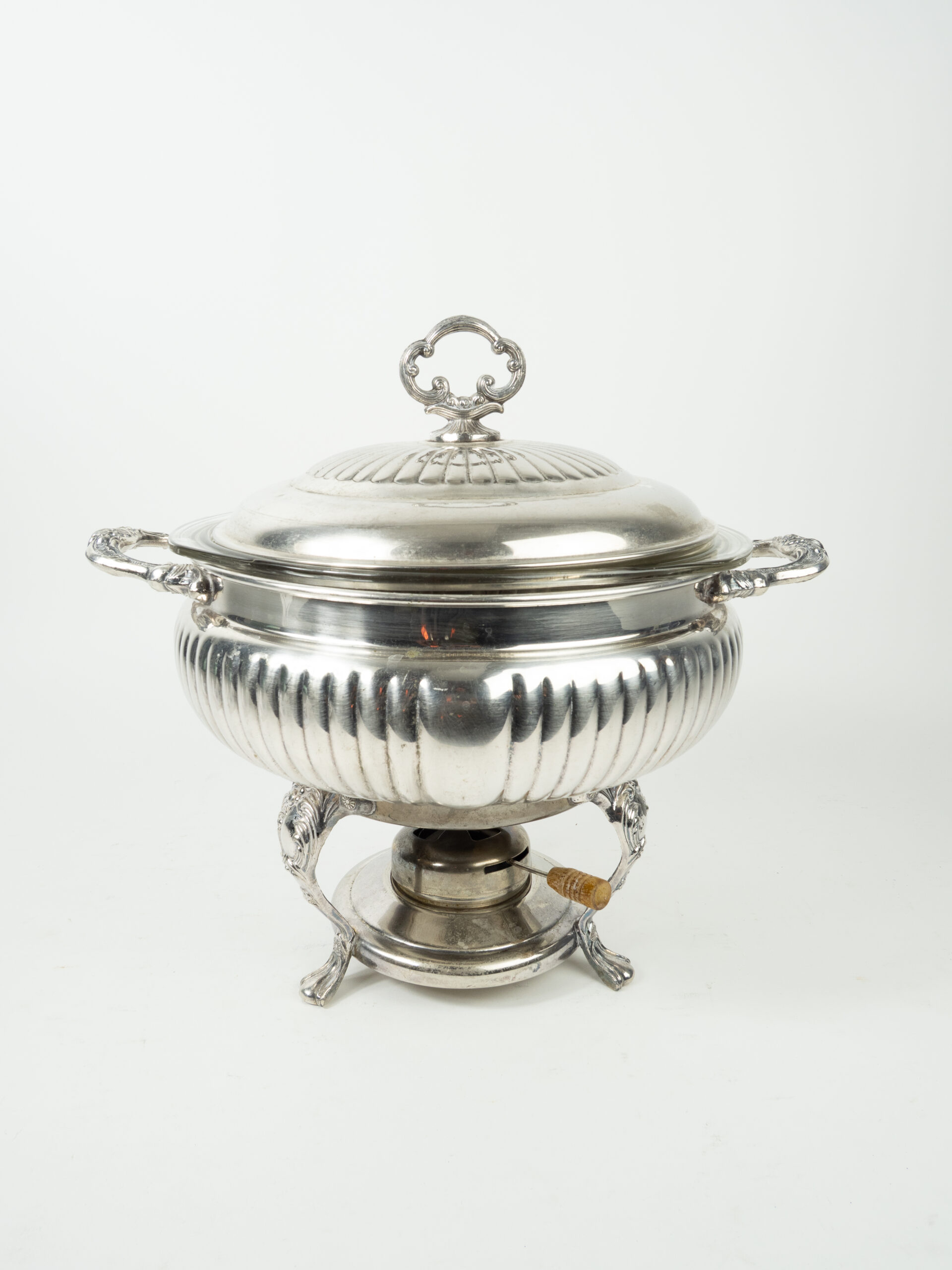 SILVER ROUND CHAFER 3QT