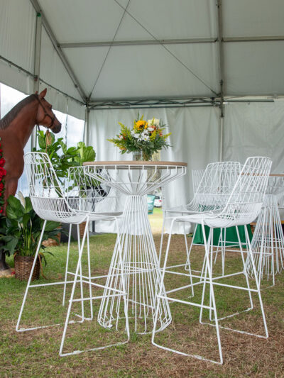 WHITE HAWAII BAR HEIGHT TABLE