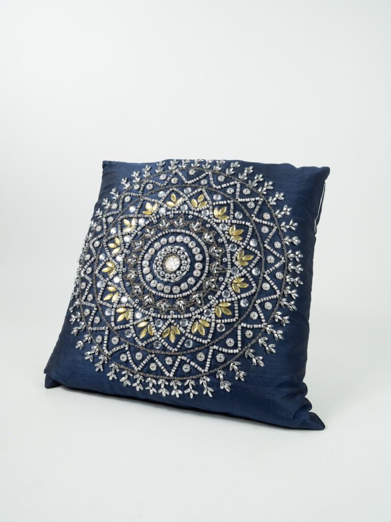 BEADED MEDALLION PILLOW