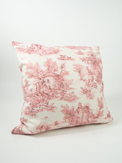 TOILE BURGUNDY PILLOW