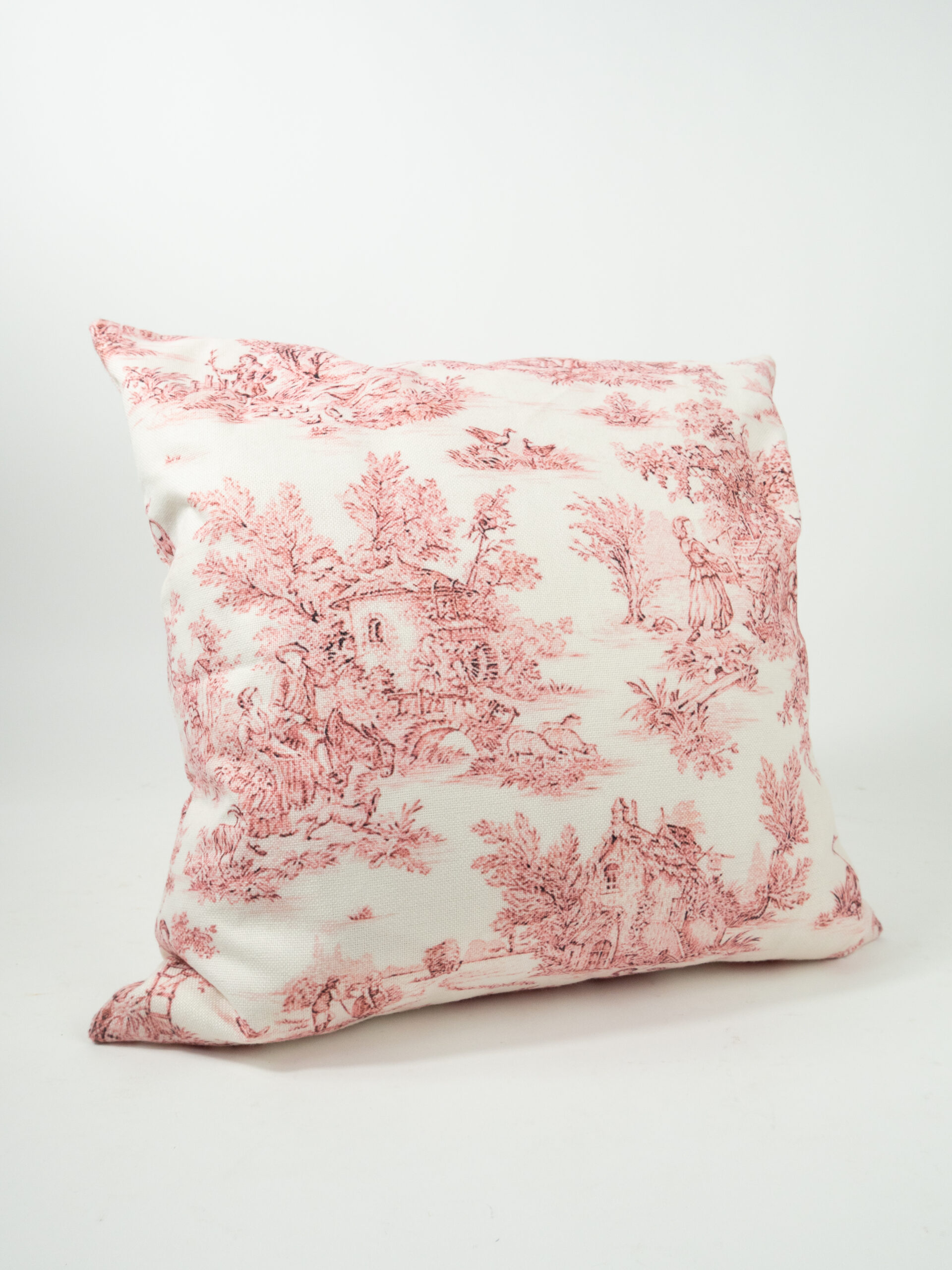 TOILE BURGUNDY PILLOW