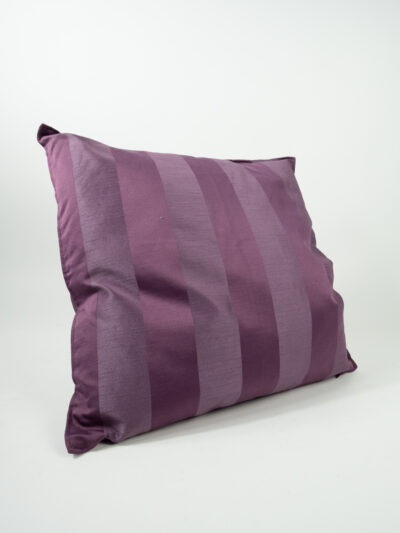 SATIN STRIPE PLUM PILLOW