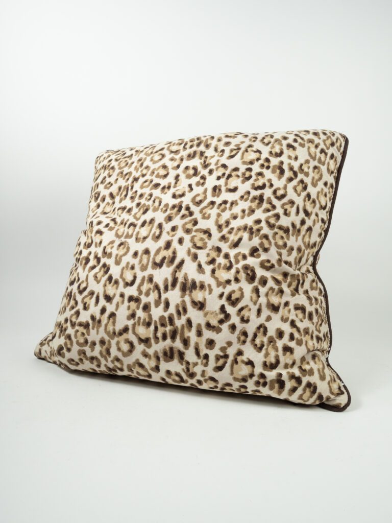 LINEN LEOPARD PILLOW
