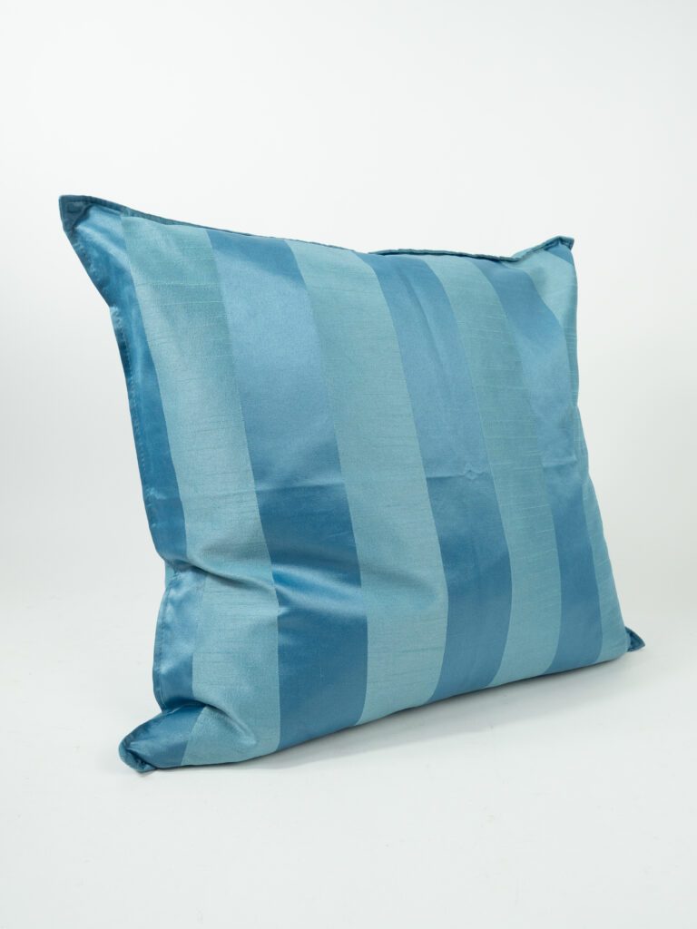 SATIN STRIPE DARK TURQUOISE PILLOW