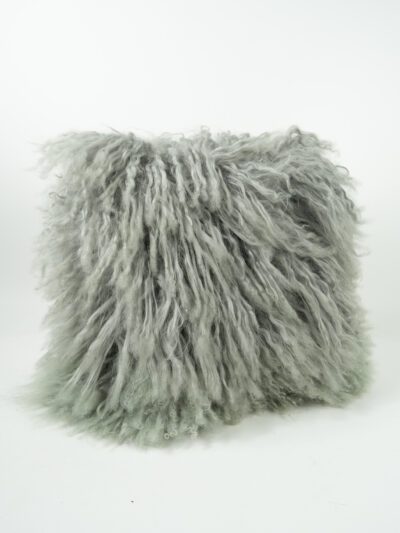 MONGOLIAN LAMB GREY PILLOW
