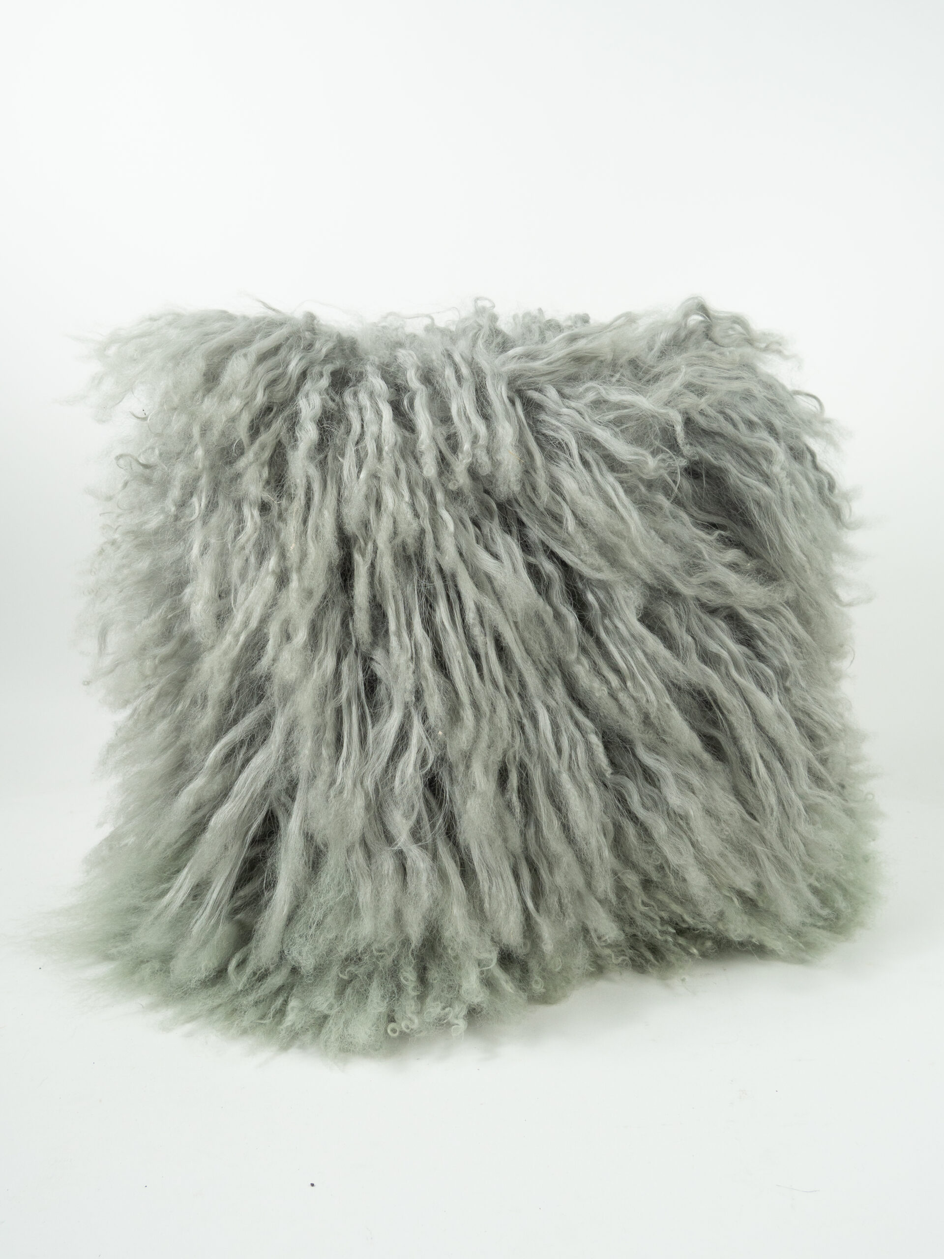 MONGOLIAN LAMB GREY PILLOW