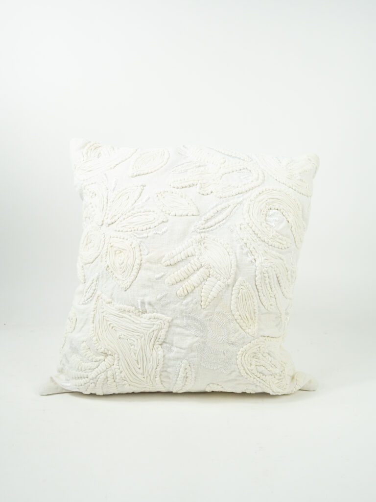 FLORAL IVORY PILLOW