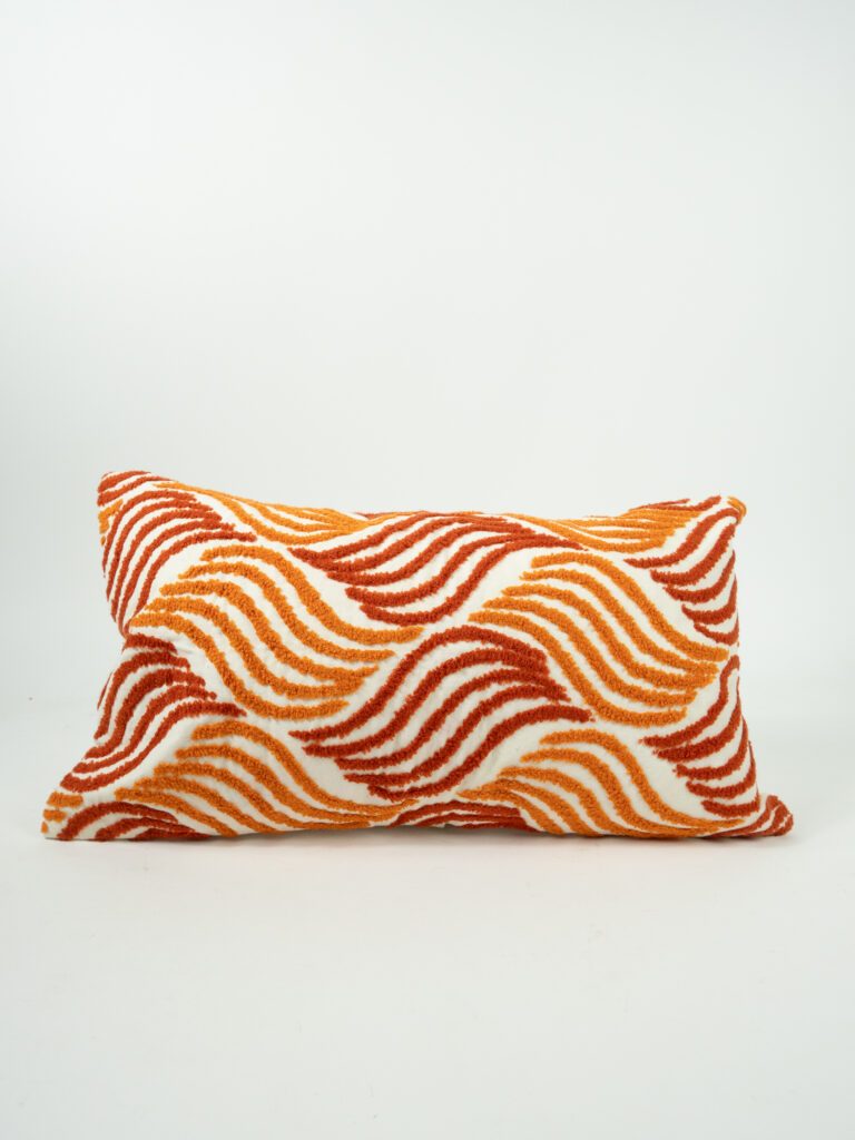 ORANGE WAVES PILLOW