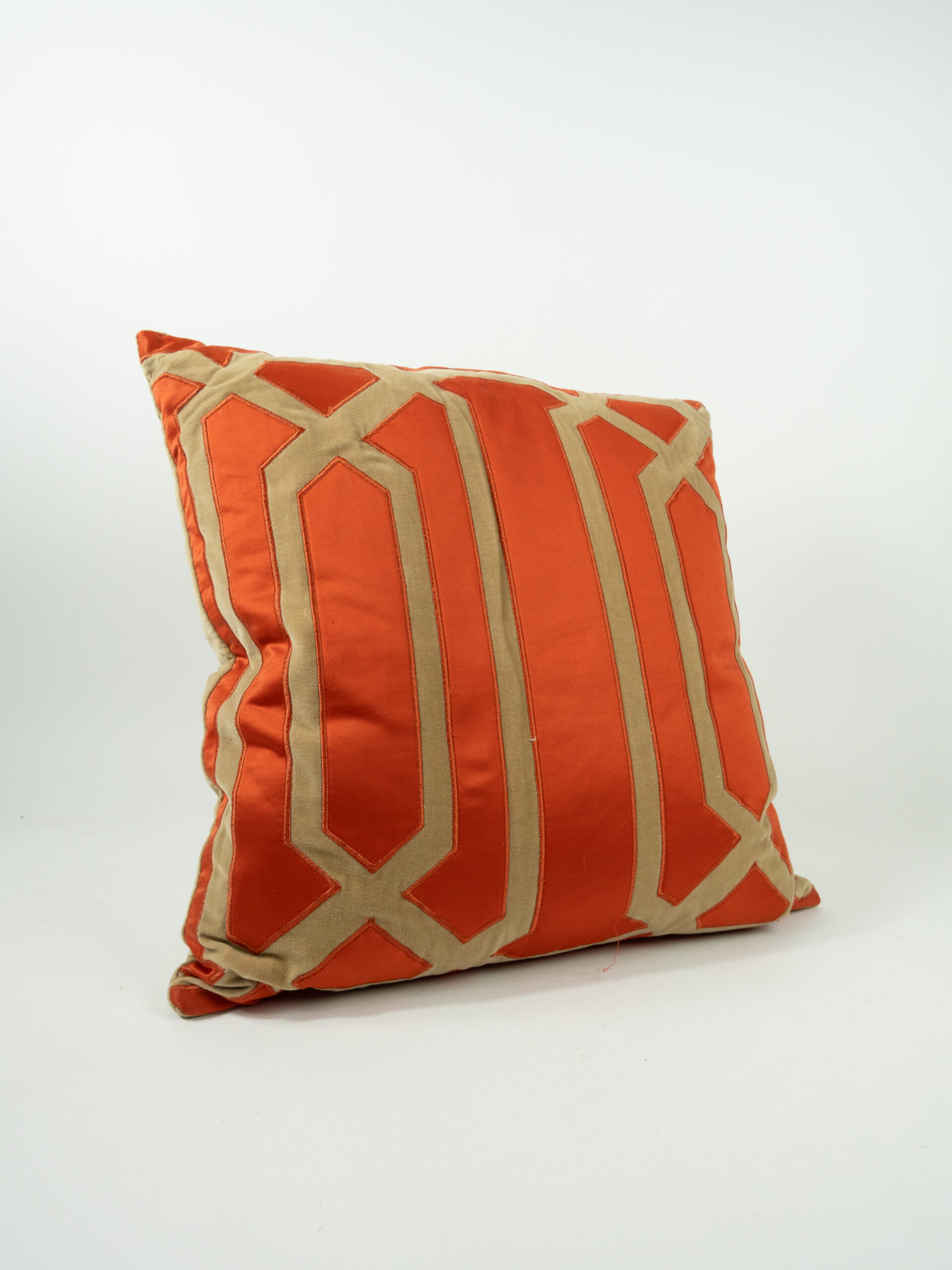 GEOMETRIC BURNT ORANGE PILLOW