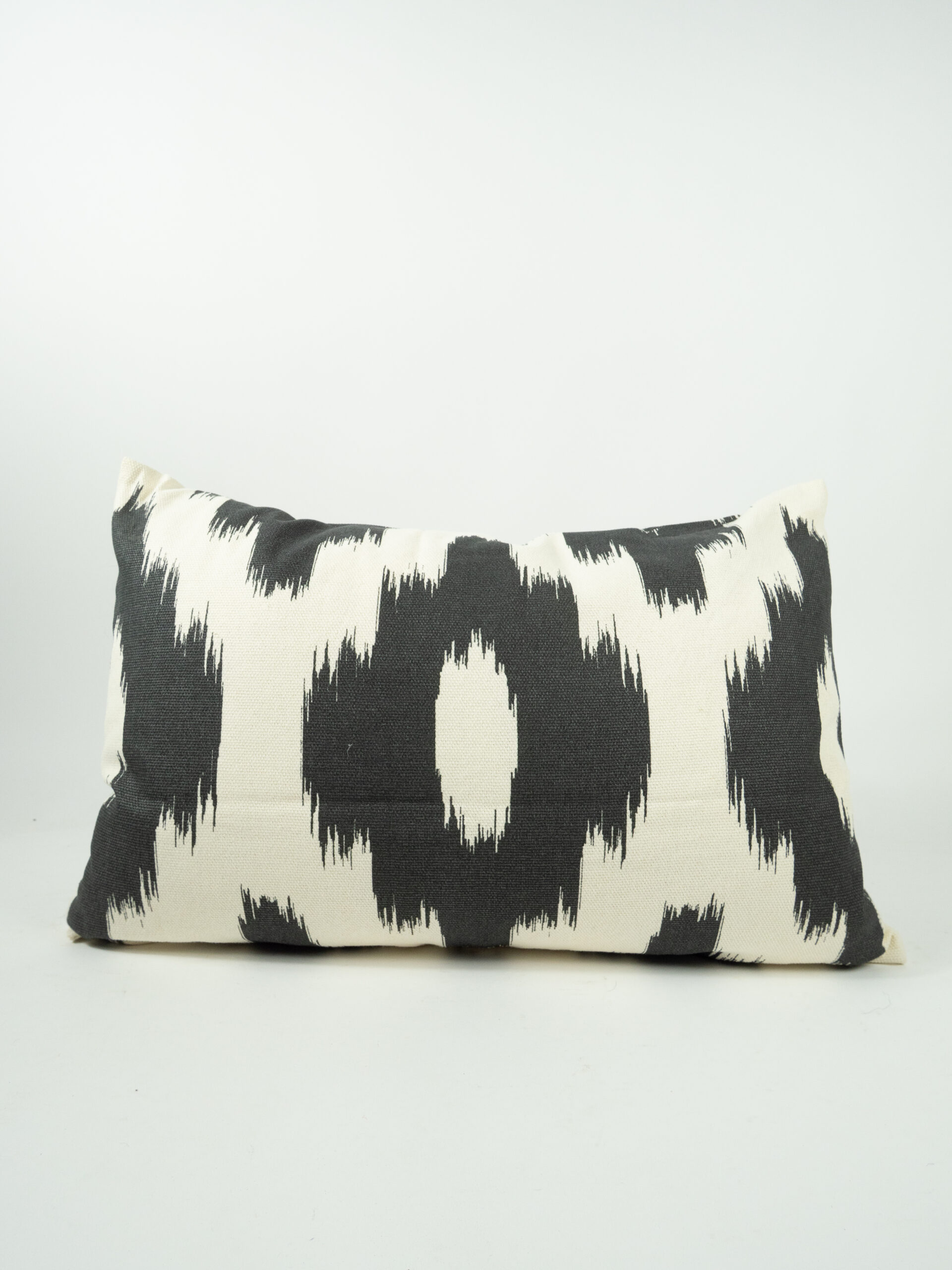TAN & BLACK LARGE IKAT PILLOW