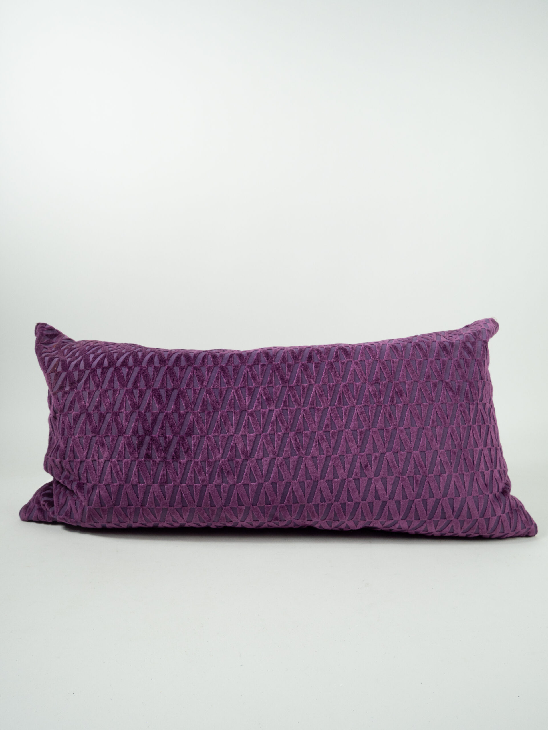 GEOMETRIC VELVET PLUM PILLOW