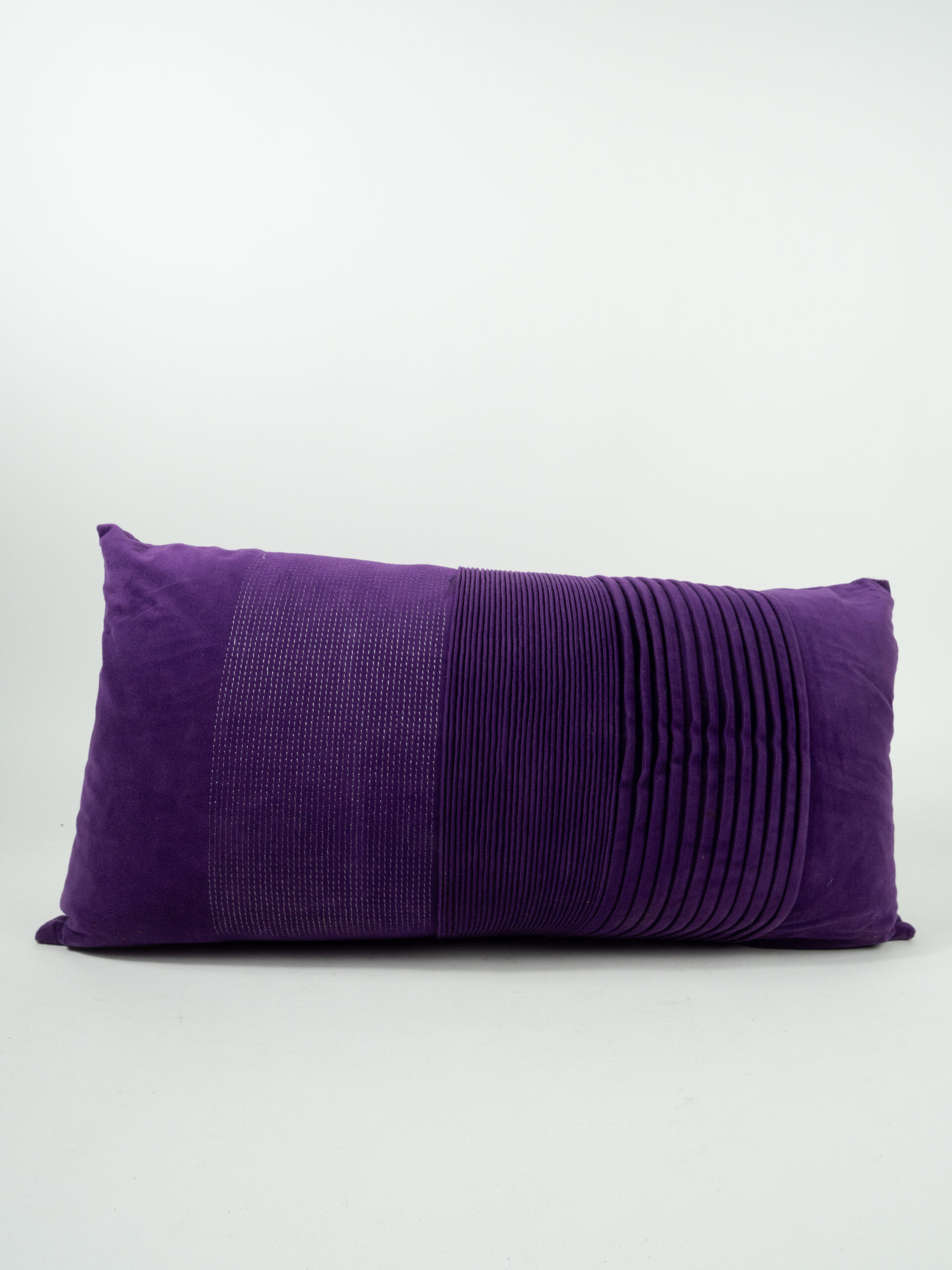 VELVET PURPLE PATTERENED PILLOW