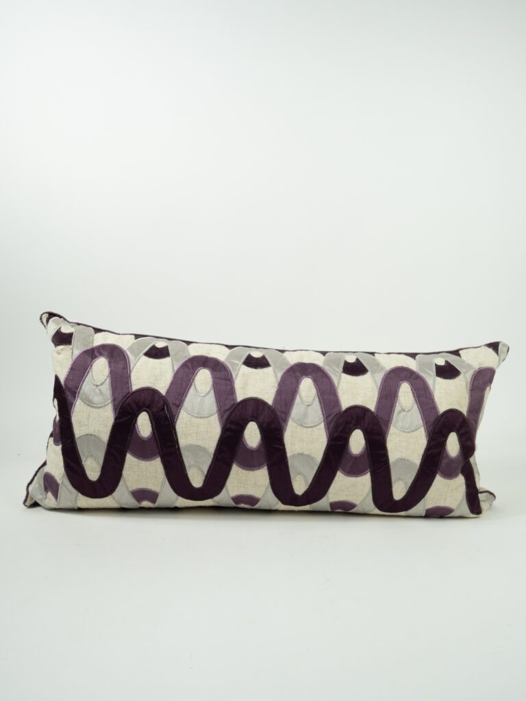 PLUM GEOMETRIC PILLOW
