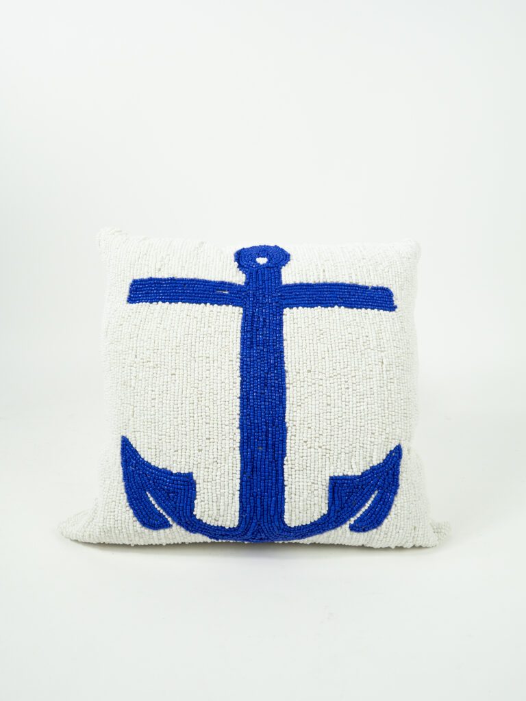 BEADED ANCHOR PILLOW