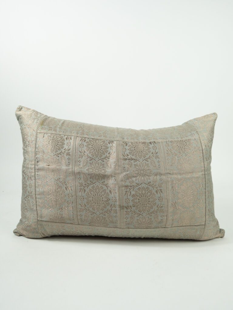 BROCADE SILVER & TIFFANY PILLOW