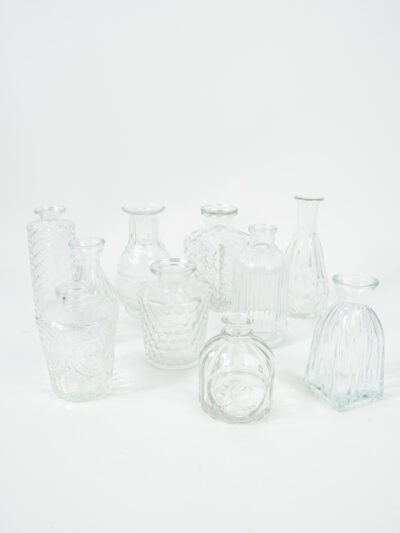 CLEAR BUD VASES