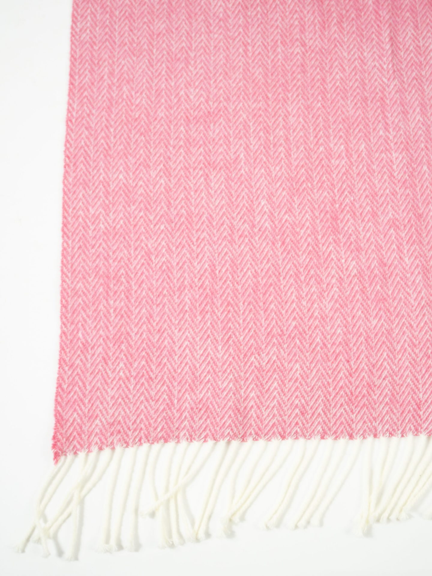 PINK HERRINGBONE THROW