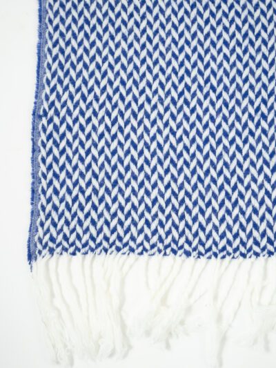 ROYAL BLUE ARROW JACQUARD THROW