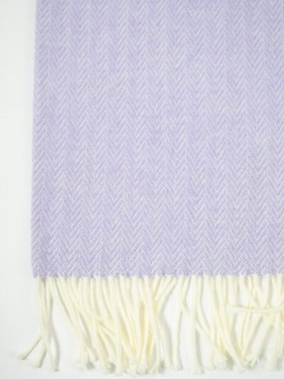 LILAC HERRINGBONE THROW