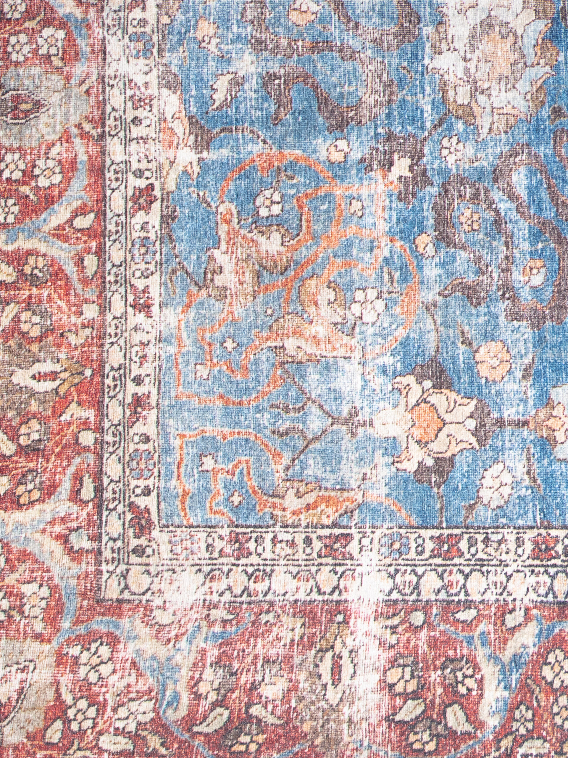 LOREN BLUE & BRICK RUG 7.5'X9.5'