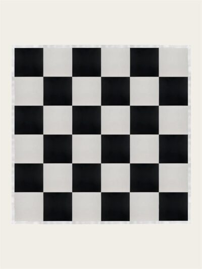 Black and white checkered dance floor with a light aluminum edge
